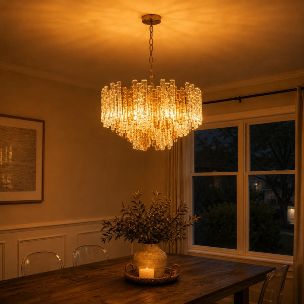 Zynella Ice-Melting Glass LED Chandelier
