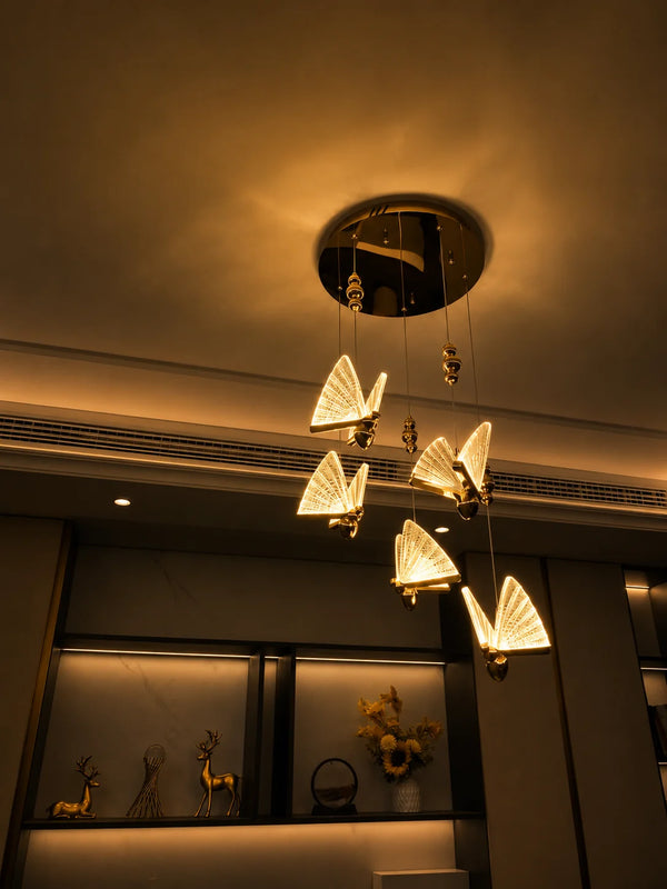 Zynella Colorful Acrylic Butterfly Pendant Light