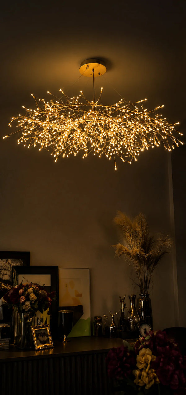 Zynella Chrome Rectangular Crystal Raindrop Chandelier
