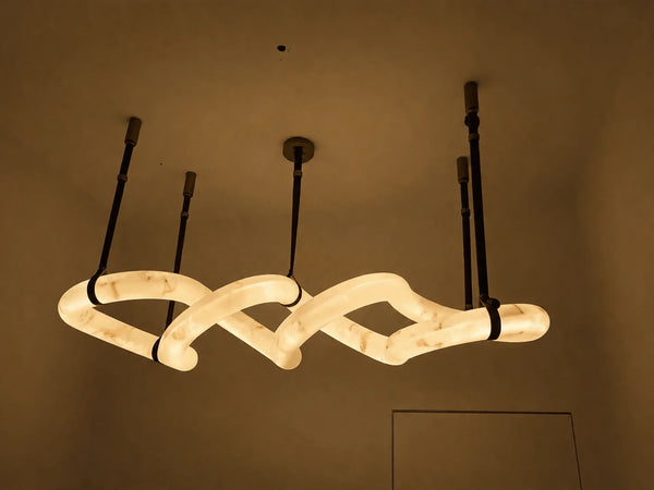 Zynella Alabaster Marble Pendant Chandelier