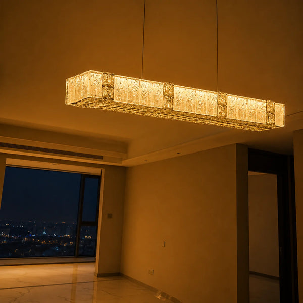 Zynella Gold Crystal Chain Pendant Chandelier
