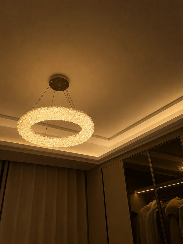 Zynella Nordic Silver & Gold Crystal Pendant Chandelier