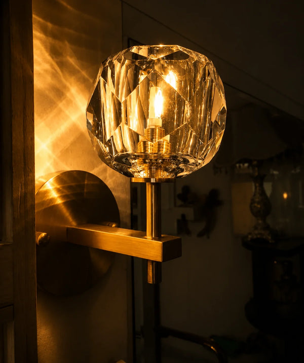 Ebony Crystal Classic Wall Lights