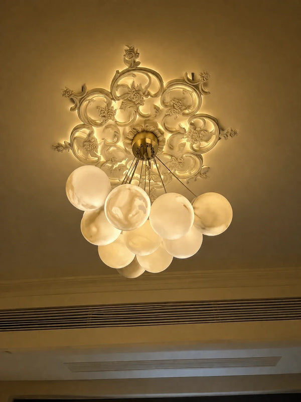 Zynella Marble Round Ball Marble Pendant Light