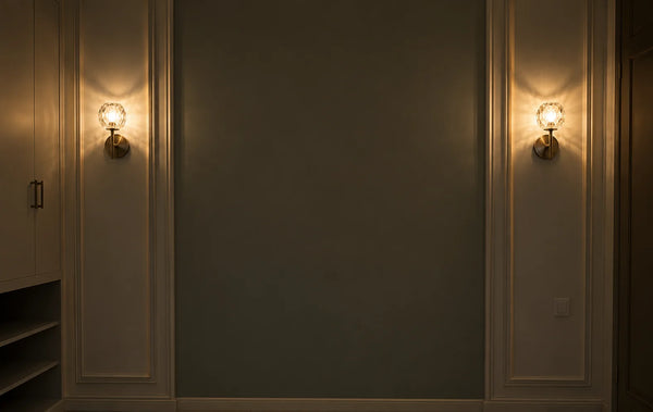 Ebony Crystal Classic Wall Lights