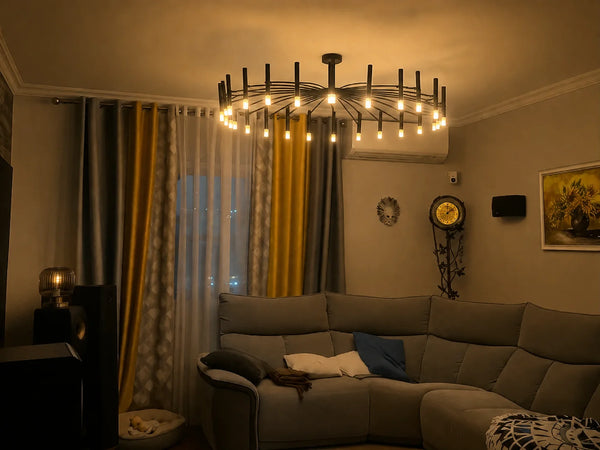 Zynella "Astra" Nordic Luxury Pendant: Adjustable Designer Chandelier