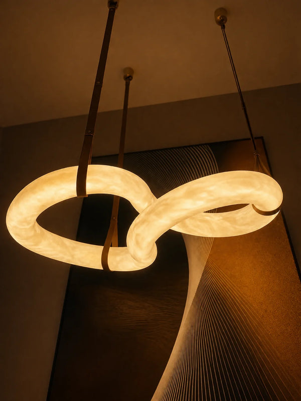 Zynella Alabaster Ring Pendant Chandelier