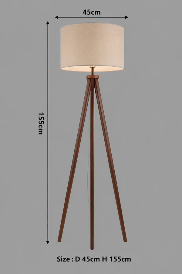 Lillian Wooden Shade Floor Lamp