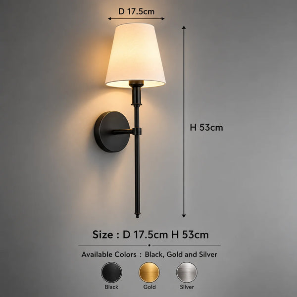 Zynella Renaissance: Wireless Gold Wall Sconces (Set of 2)