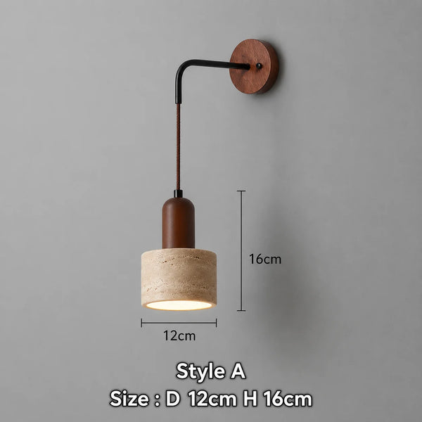 Isla Glow Travertine Wall Lamp