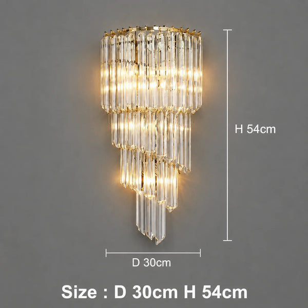 Alana Crystal Spiral Wall Lamp