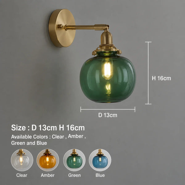 Orla Antique Glass Wall Lamp