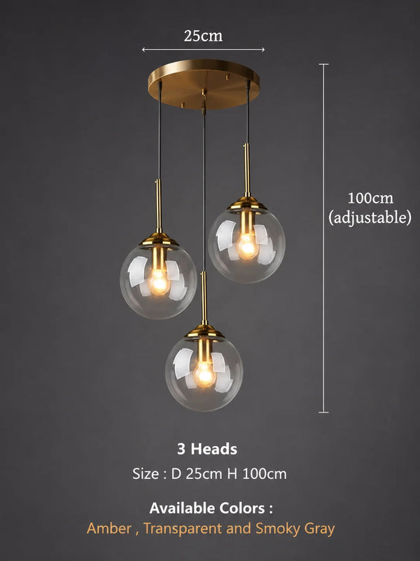Zynella Gradient Glass Ball Pendant