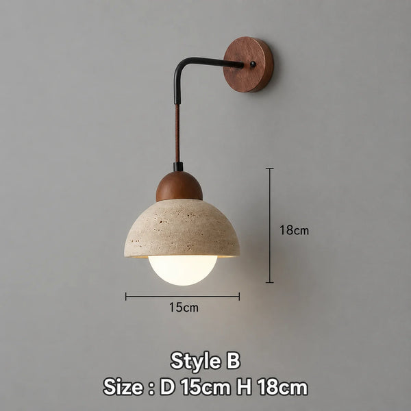 Isla Glow Travertine Wall Lamp