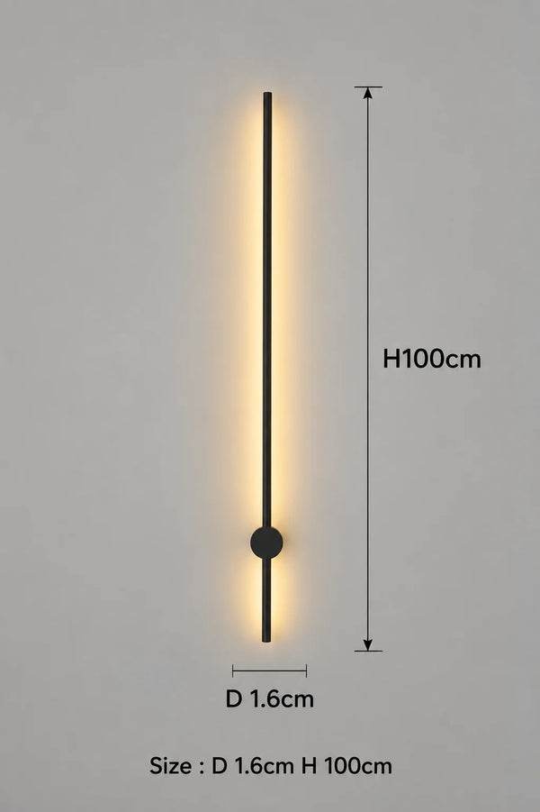 Yohan Pole Wall Lamp – Modern Vintage Brass Tube Light