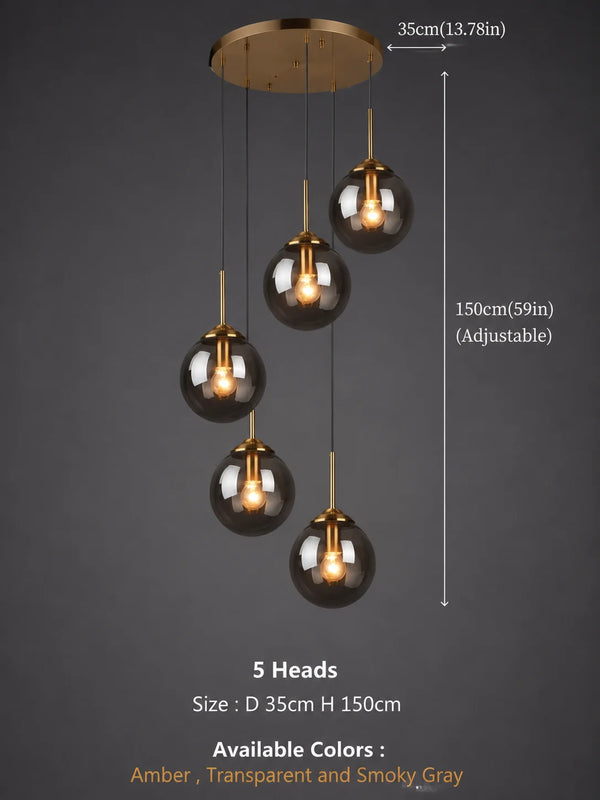 Zynella Gradient Glass Ball Pendant