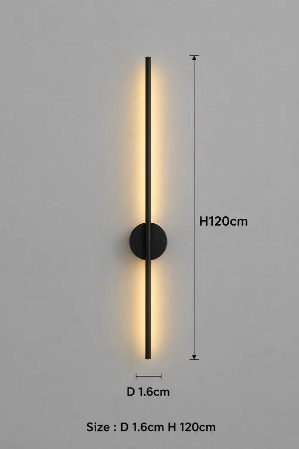 Yohan Pole Wall Lamp – Modern Vintage Brass Tube Light