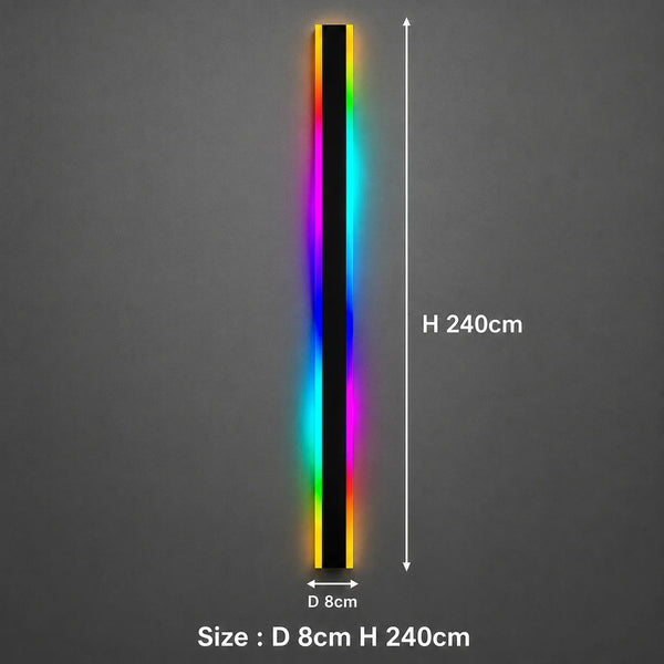 Zynella Chroma: Smart WiFi RGB Linear Outdoor Sconce (IP65 Waterproof)