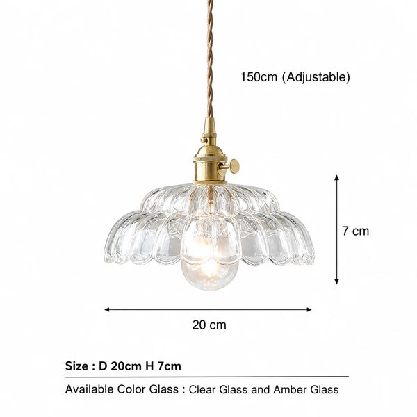 Zynella Petal Glass Pendant
