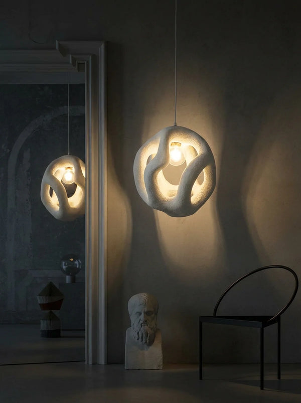 Zynella Yugen Sculptural Resin LED Pendant Light