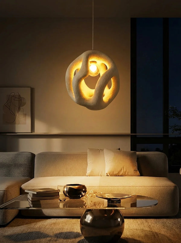 Zynella Yugen Sculptural Resin LED Pendant Light