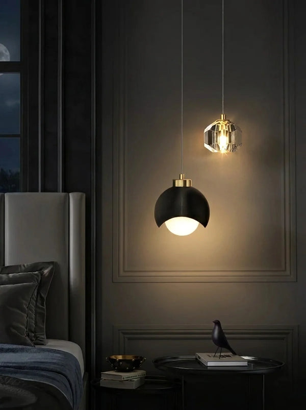 Zynella Gemini: Nordic Double-Head Crystal Pendant