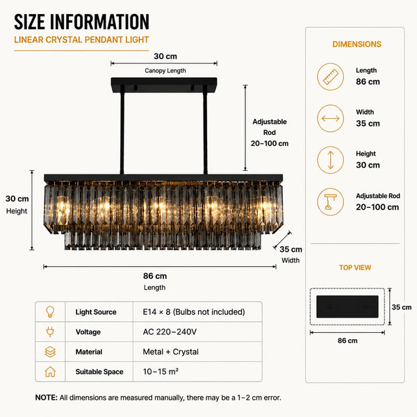 Katie Black Crystal Chandelier