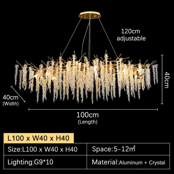 Zynella Tree Branch Crystal Chandelier