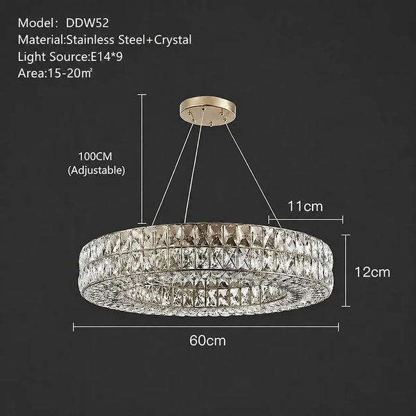 Phoebe Chrome Ring Chandelier | Zynella Interior