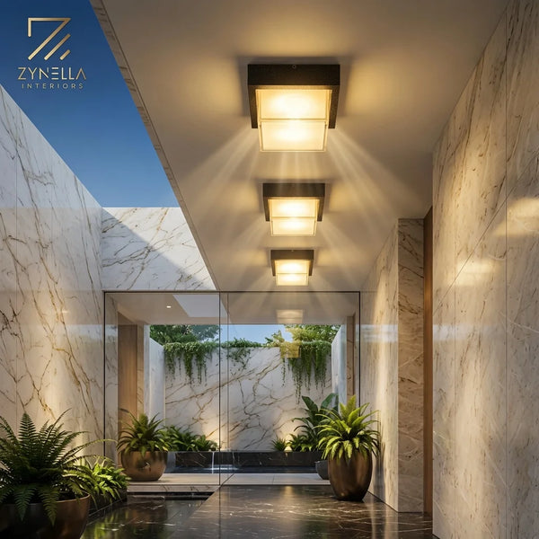 Geometric retro ceiling lights Luxury for corridor