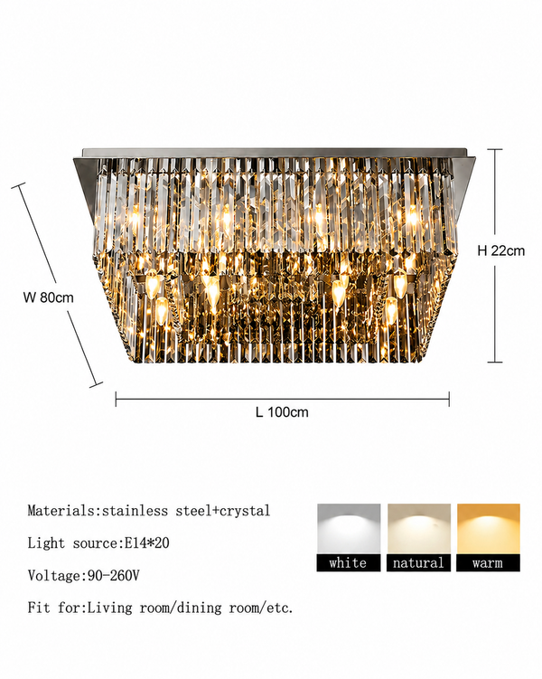 Kade Crystal Modern Chandelier | Zynella Interior