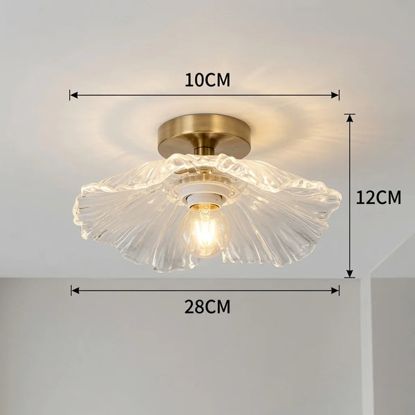 Zynella Windsor Bloom – Flower Glass Semi-Flush Ceiling Light
