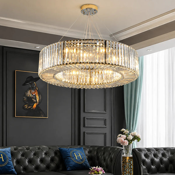 Emperor Chrome Crystal Ring Chandelier