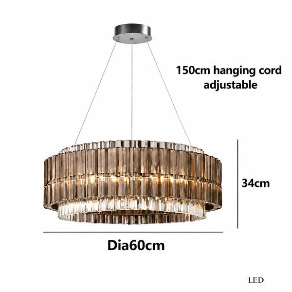 Mia Glass Modern Chandelier