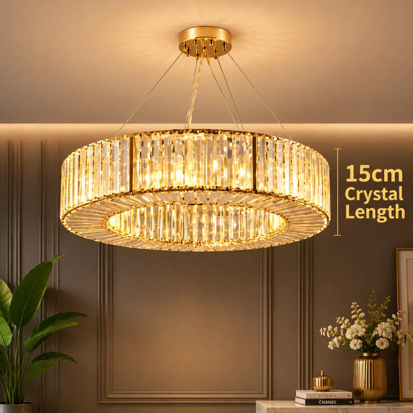 Emperor Chrome Crystal Ring Chandelier