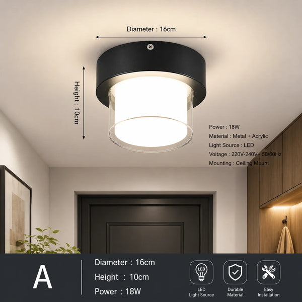 Geometric retro ceiling lights Luxury for corridor