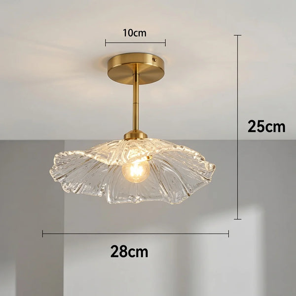 Zynella Windsor Bloom – Flower Glass Semi-Flush Ceiling Light