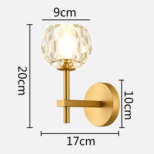 Ebony Crystal Classic Wall Lights