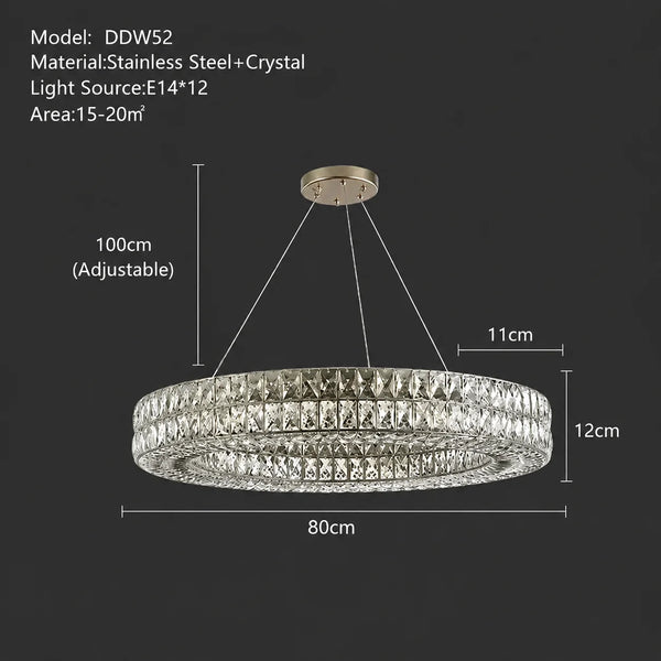 Phoebe Chrome Ring Chandelier | Zynella Interior