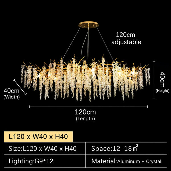 Zynella Tree Branch Crystal Chandelier