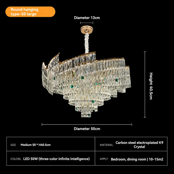 Zynella Luxury European Crystal Pendant Light
