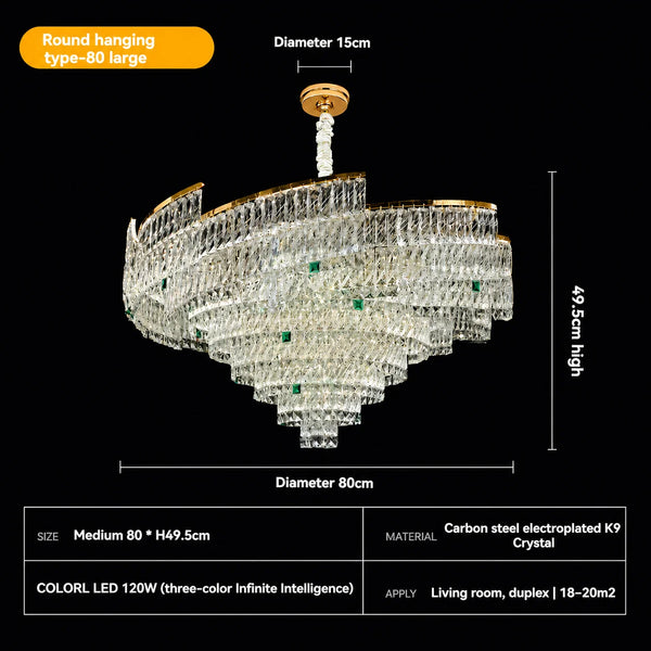 Zynella Luxury European Crystal Pendant Light