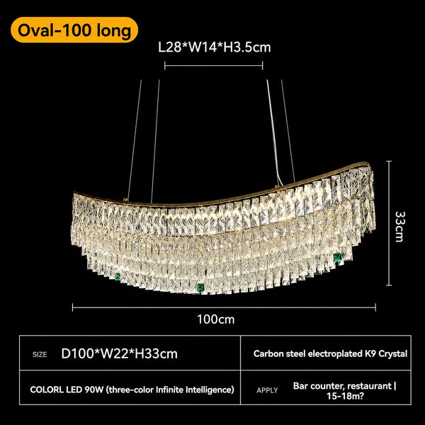 Zynella Luxury European Crystal Pendant Light