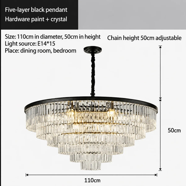 Quantum Ring Modern Opulent Chandelier ||  Zynella Interior