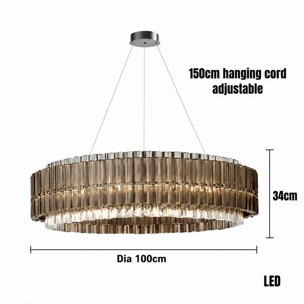 Mia Glass Modern Chandelier