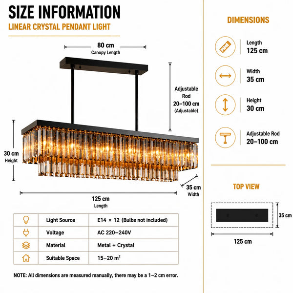 Katie Black Crystal Chandelier