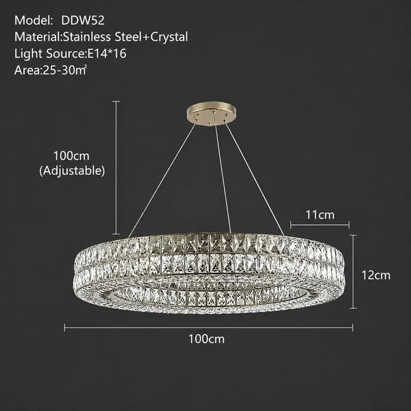 Phoebe Chrome Ring Chandelier | Zynella Interior