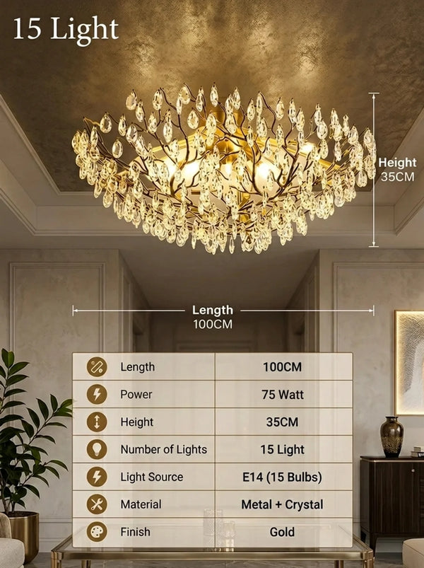 Alara Crystal Ceiling Lamp