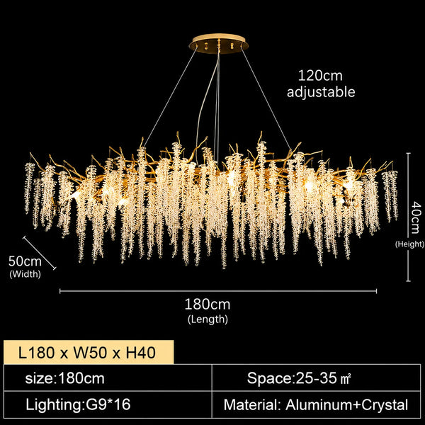 Zynella Tree Branch Crystal Chandelier