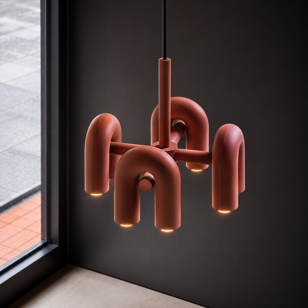Zynella Nordic Macarone U-Shaped LED Chandelier